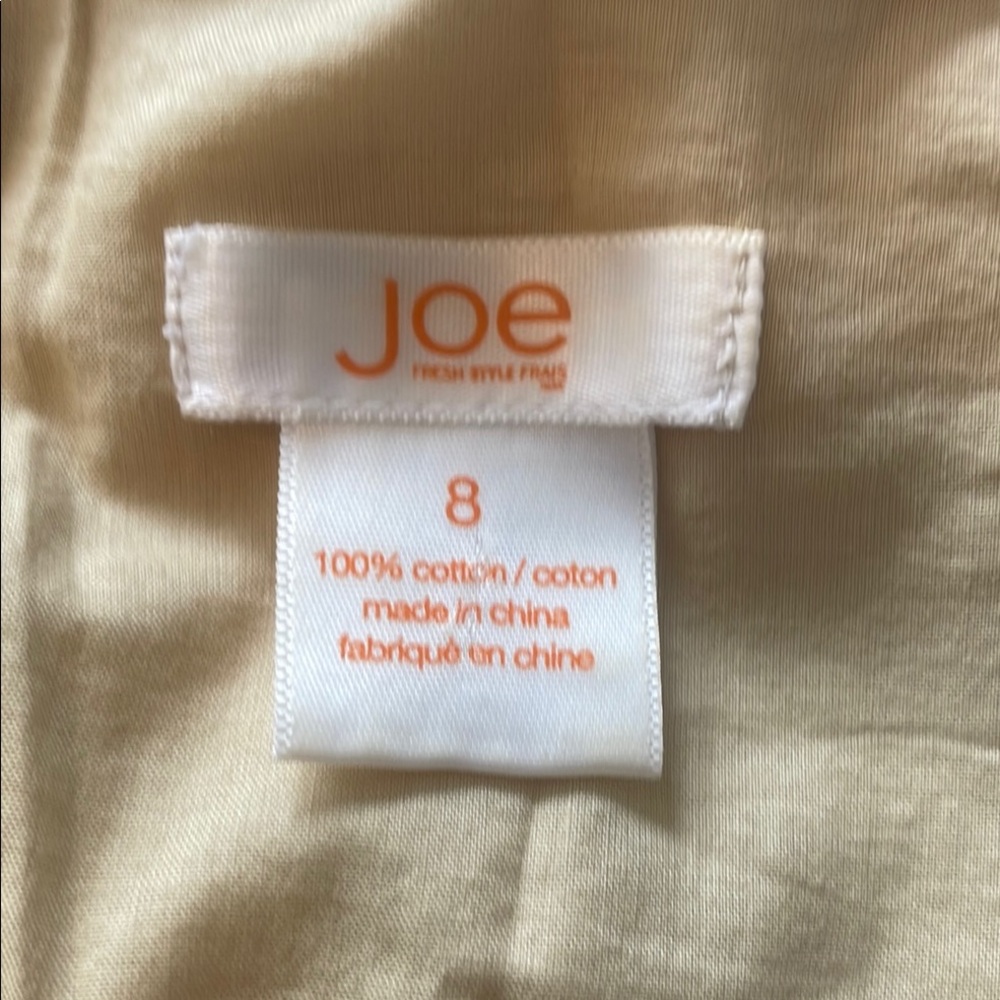 🇨🇦 Joe Fresh eyelet A-line embroidered pleated skirt, tan beige, women's size 8 - Picture 10 of 17